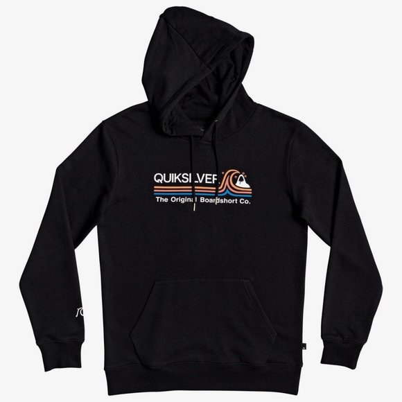 QUIKSILVER STONE COLD CLASSIC BLACK HOODIE - Picture 1 of 6
